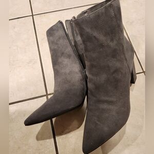 MAYSIE faux suede ankle pointed toe boots